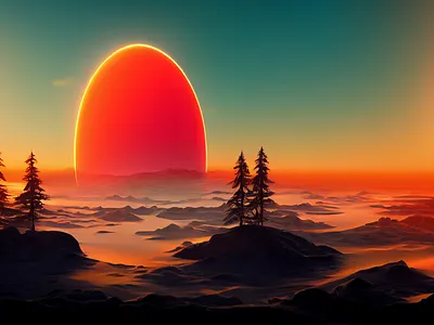 Sunset Illustration graphic design