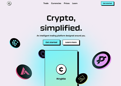 Crypto crypto cyan design figma landing page technor ui