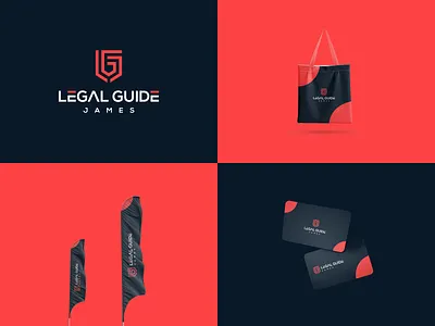 LEGAL GUIDE branding corporate design grid illustration initial initial logo logo monogram