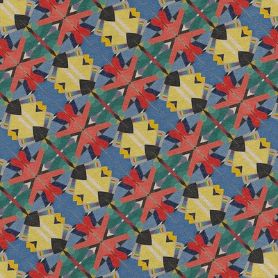 Blue, Red, Yellow and Green Repeating Pattern blue geometric pattern red repeating pattern