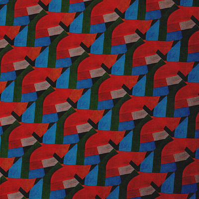 Red, Blue and Green Repeating Textured Pattern