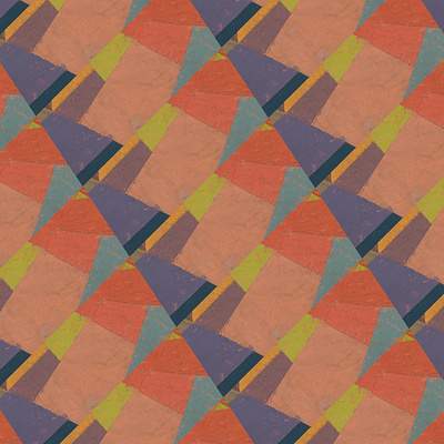 Blue, Orange and Yellow Repeating Geometric Pattern blue design geometric orange pattern repeating pattern yellow