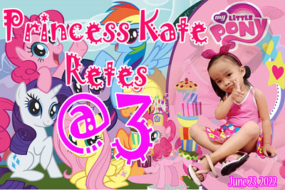 Princess 3rd Bday design graphic design