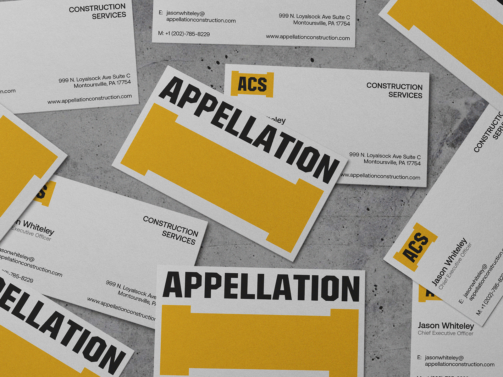 ACS Construction Services - Visual Identity bold branding construction corporate apparel design corporate branding corporate identity heavy machinery industrial logo manufacturing minimalistic pipe social media stationery stationery design uniko vintage logo visual identity wordmark