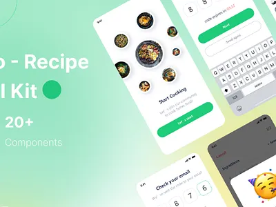 Chefio: A Recipe App UI Kit app app design design food mobile mockplus prototype ui ux