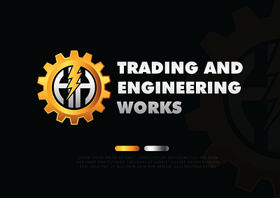 HH Trading and Engineering Works Logo abstract adobe illustrator combination logo company creative logo design engineering logo golden logo gradient logo hh logo illustration letters logo logo trading trading logo