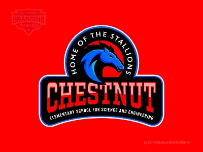 Chestnut Elementary School Mascot Logo Design character design illustration mascot design school branding school logo school logo design school mascot school mascot design