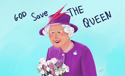 Queen Elizabeth || 2d art design digital art draw drawing elizabeth illustration illustrator procreate queen queenelizabeth