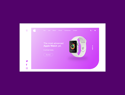 Apple Watch Landing Page Design design ui