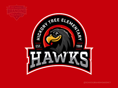 Hickory Tree Elementary School Mascot Logo Design character design illustration mascot design school branding school logo school logo design school mascot school mascot design