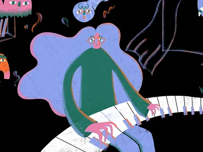 Hand Drawn Animation 2d animation abstract after effects animated animation cel animation character design framebyframe grain hand drawn illustration music photoshop texture tvpaint