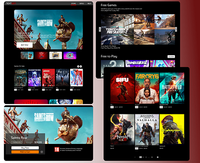 Game Shop Website branding design ui
