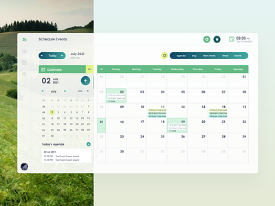 Schedule Events design flat illustration ui ux