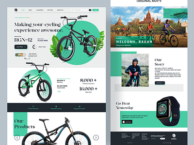 Roar Bikes - Landing Page bicycle daily ui design ecommerce website graphic design landing page landing ui myanmar online shop roar bikes shop udemy ui ui design ux web design web ui website