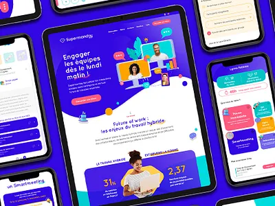 SUPERMONDAY - Branding, UX/UI, Application application branding design direction artistique graphisme identité visuelle illustration logo print saas ui ui design ux ux design uxui vector webdesign