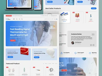 Your Medstore responsive Landing page branding design graphic design illustration ui ux web design