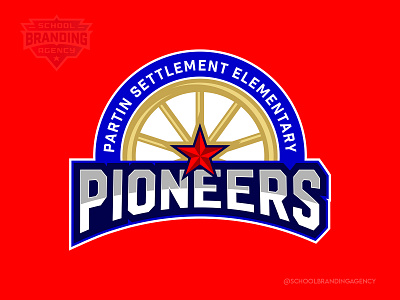 Partin Settlement Elementary School Logo Design character design illustration logo mascot design school branding school logo school logo design school mascot school mascot design