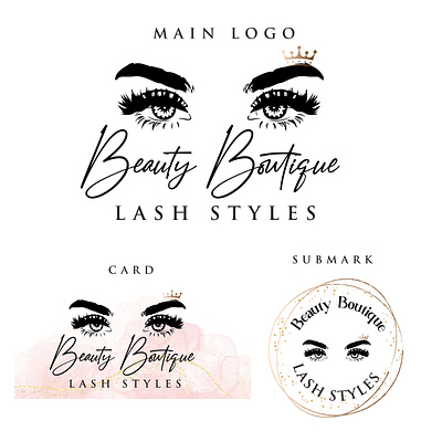Lash Beauty logo beauty graphic design lash logo mink