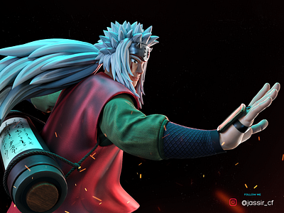 Jiraiya 3d 3d art adobe character design character modeling design digitalart fanart game gameart illustration jiraiya naruto render shippuden