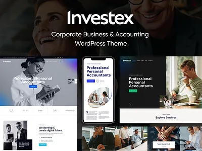 Investex - Corporate Business & Accounting WordPress Theme blog business design illustration logo web design webdesign wordpress wordpress theme wordpress themes