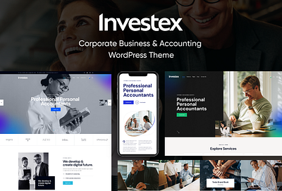 Investex - Corporate Business & Accounting WordPress Theme blog business design illustration logo web design webdesign wordpress wordpress theme wordpress themes