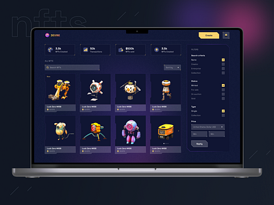 NFT Admin Dashboard ui