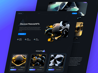 Material NFT figma landingpage ui uidesign uiux ux uxdesign