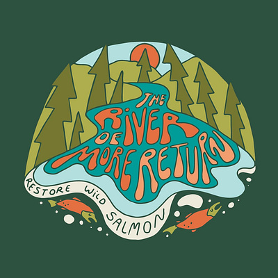 The River of More Return adventure apparel apparel design conservation idaho illustration mountains outdoor river salmon