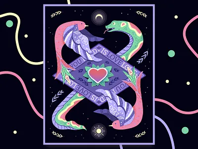 Poster #4 bird drawing graphic design illustration line art modern old school tattoo poster procreate sky snake vectors