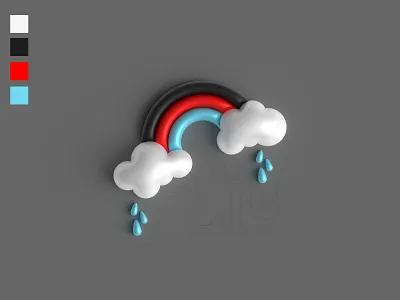 3D Rainbow 3d effect design illustration rainbow tutorial typography weekday warmup