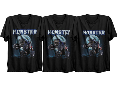 Monster Truck T-Shirt Design cartoon t shirt design graphic design illustration mahfujur rahman monster monster design monster t shirt monster t shirt design monster truck shirt design t shirt t shirt design t shirt design trcuker t shirt design trendy t shirt trendy tshirt truck truck tshirt typography t shirt design