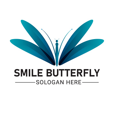 SMILE BUTTERFLY PROFESSIONAL LOGO DESIGN animation branding business company logo corporate design graphic design logo marketing motion graphics presentation