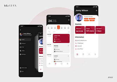 Mobile app for working app figma mobile shedule task trecker time tracker ui ux uxui