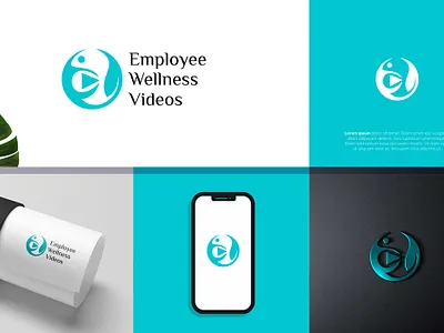 Employe Wellness Videos Logo branding design graphic design logo logo design typography vector