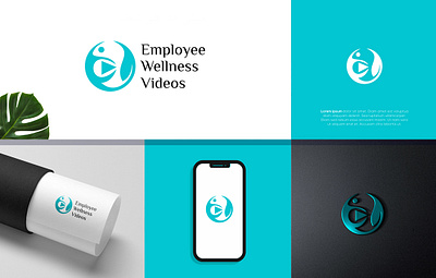Employe Wellness Videos Logo branding design graphic design logo logo design typography vector