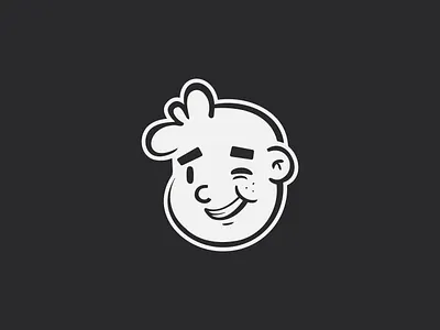 Boy Cartoon Mascot Logo boy branding cartoon design face for sale graphic design illustration logo logo design logo for sale logofolio logoground man mascot vector vintage