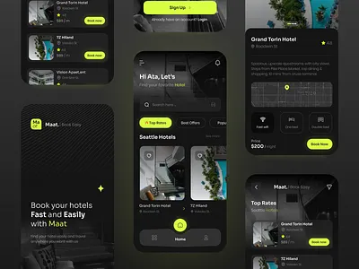 Hotel Booking Application UI, Maat app ui application ui book booking booking app booking app ui design hotel hotel app hotel application hotel booking hotel reservation reservation reservation app ui ui design uidesign uiux user interface ux
