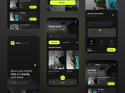 Hotel Booking Application UI, Maat app ui application ui book booking booking app booking app ui design hotel hotel app hotel application hotel booking hotel reservation reservation reservation app ui ui design uidesign uiux user interface ux