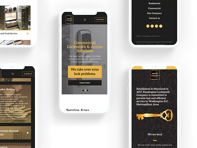 Responvie website for locksmith company branding design ui ux