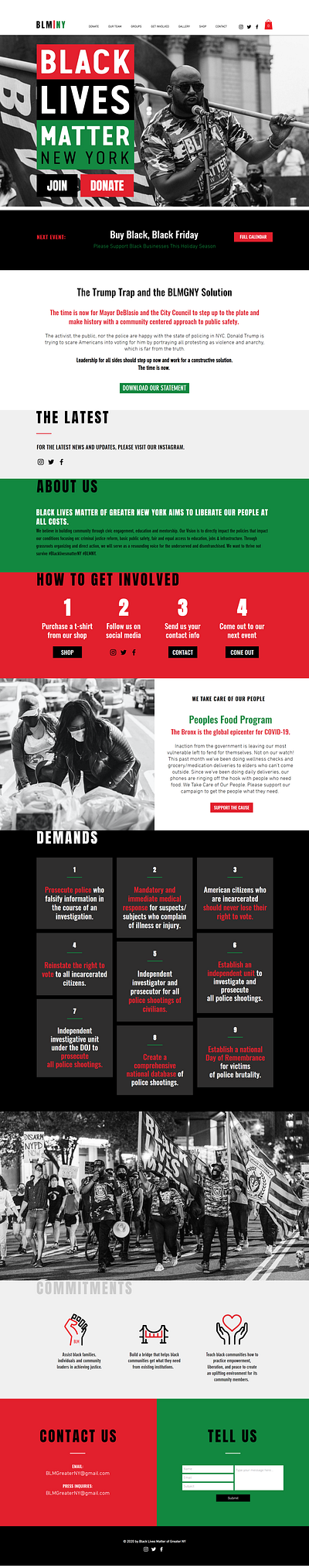 BLM | NY ecommerce elementor pro online store wordpress