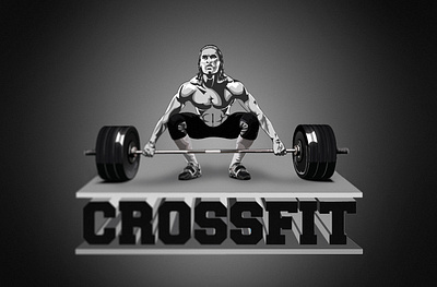 CrossFit Logo in Mascot Style, Pop Art Style leisure