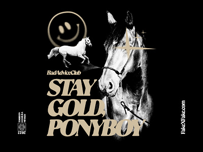 STAY GOLD, PONYBOY design fakexfake illustration merch mexico shirt texture type