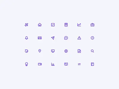 Icon Set branddesign branding designsystem fintech hiring iconography icons iconset