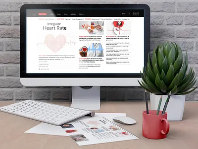 Health News website design ui