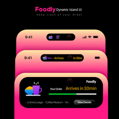 FOODLY iPhone 14 Dynamic island Ui app design figma iphone14 ui ux