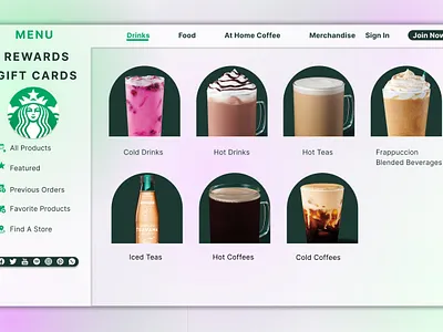 Modern coffee store landing page cold drink store glassy designs landing page latest tranding ui design new design top store design tranding designs ui ui ux design website design