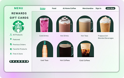 Modern coffee store landing page cold drink store glassy designs landing page latest tranding ui design new design top store design tranding designs ui ui ux design website design