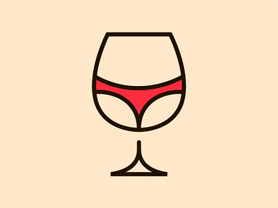 a sexy glass of wine branding design graphic design illustration isotype logo mark ui ux vector