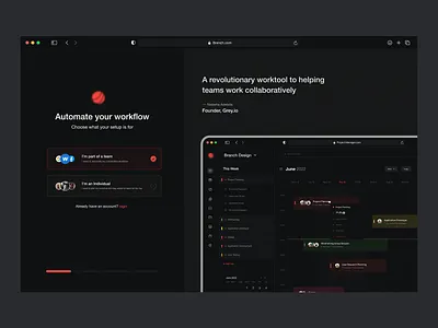 Task Manager Onboarding app application design create account dashboard form minimal onboarding saas sign in sign up split screen task management ui uiux user flow