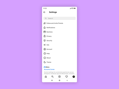 Settings Screen branding dailyui design dribbble figma illustration insta instagram instagramsettings logo settings settingsscreen ui uiux vector